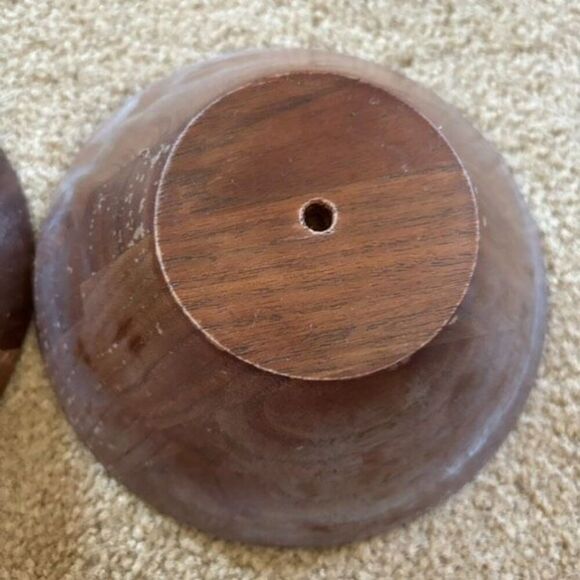 2 Original Walnut Store 6” Wooden Bowls - Picture 8 of 8